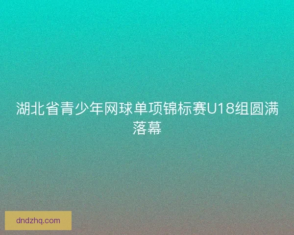 湖北省青少年网球单项锦标赛U18组圆满落幕